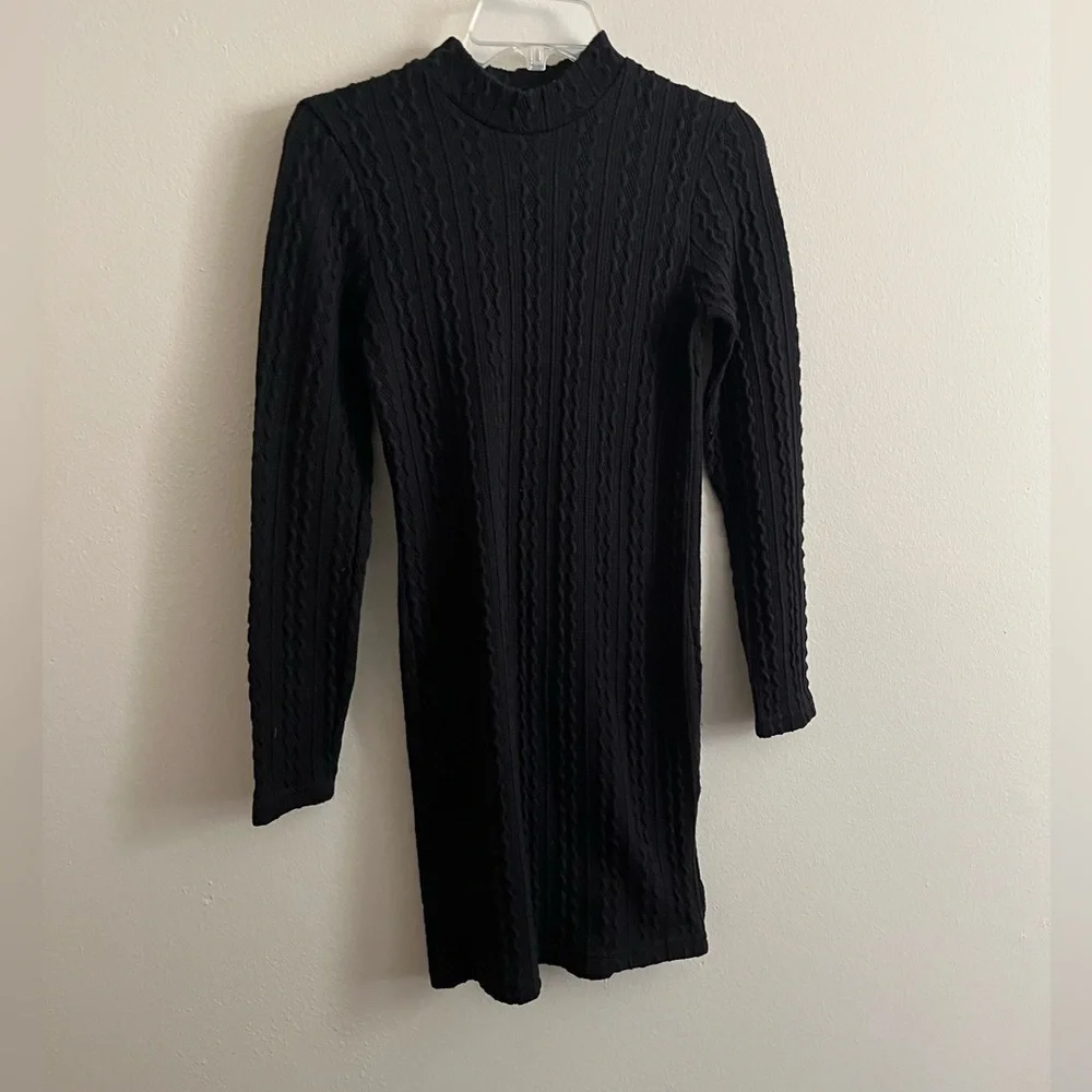 Black Sweater Dress - Picture 1 of 6